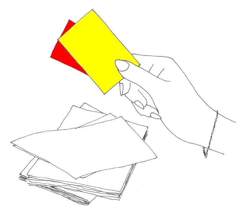 red and yellow cards